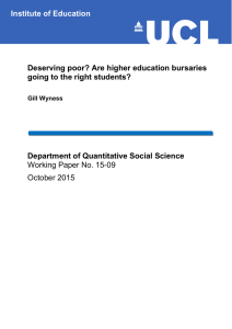 Deserving poor? Are higher education bursaries going to the right students?