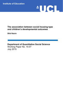 The association between social housing type and children’s developmental outcomes