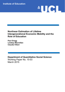 Nonlinear Estimation of Lifetime Intergenerational Economic Mobility and the Role of Education