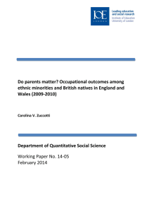 Do parents matter? Occupational outcomes among Wales (2009-2010)