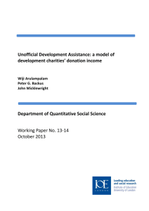 Unofficial Development Assistance: a model of development charities’ donation income