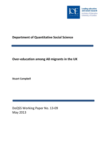 Department of Quantitative Social Science  DoQSS Working Paper No. 13-09