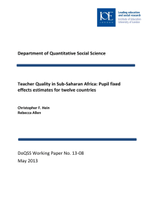 Department of Quantitative Social Science  effects estimates for twelve countries