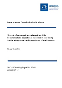 epartment of Quantitative Social Science  behavioural and educational outcomes in accounting