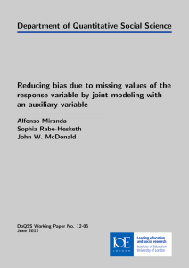 Department of Quantitative Social Science response variable by joint modeling with