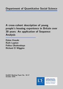 Department of Quantitative Social Science A cross-cohort description of young