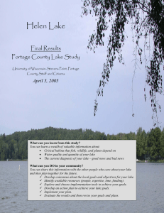 Helen Lake  Final Results Portage County Lake Study