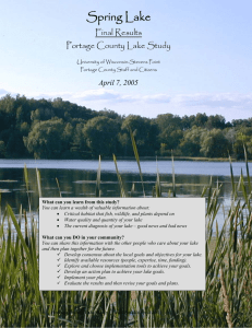Spring Lake  Final Results Portage County Lake Study