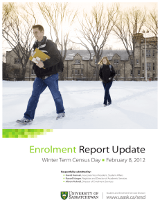 Enrolment Report Update Winter Term Census Day February 8, 2012
