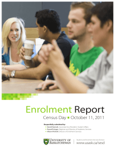 Enrolment Report Census Day October 11, 2011