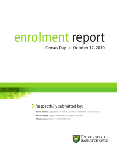 enrolment report  Respectfully submitted by: