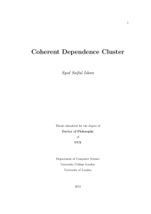 Coherent Dependence Cluster Syed Saiful Islam