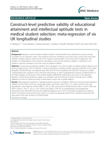 Construct-level predictive validity of educational attainment and intellectual aptitude tests in