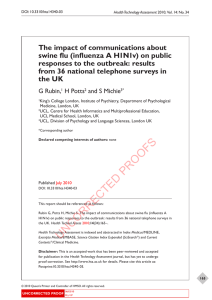 The impact of communications about responses to the outbreak: results