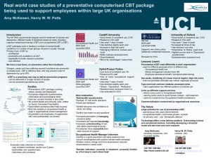 Real world case studies of a preventative computerised CBT package