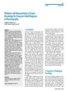 Elicitation and Representation of Expert Knowledge for Computer Aided Diagnosis in Mammography
