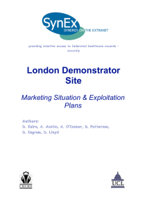 London Demonstrator Site Marketing Situation &amp; Exploitation Plans