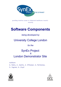 Software Components University College London being developed by