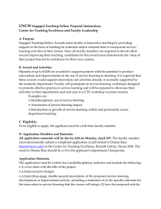 UNCW  Engaged Teaching Fellow Proposal Instructions