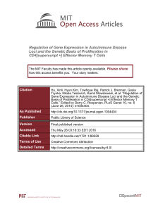 Regulation of Gene Expression in Autoimmune Disease
