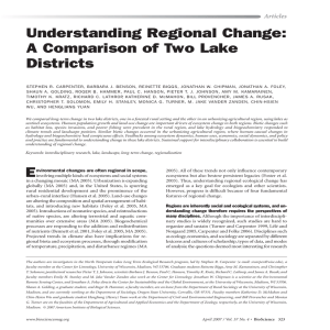 Understanding Regional Change: A Comparison of Two Lake Districts Articles