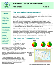 National Lakes Assessment Fact Sheet  April 2010