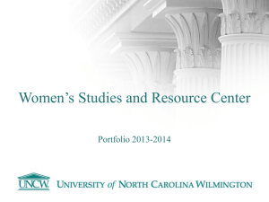Women’s Studies and Resource Center  Portfolio 2013-2014