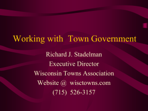 Working with  Town Government