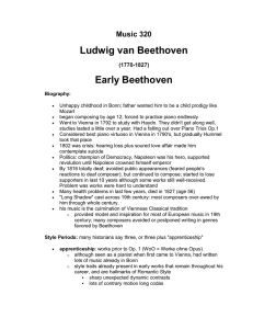 Ludwig van Beethoven Early Beethoven Music 320 (1770-1827)