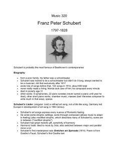 Franz Peter Schubert Music 320 1797-1828