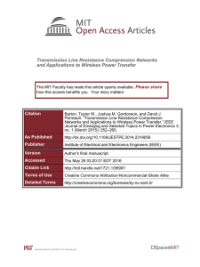 Transmission Line Resistance Compression Networks and Applications to Wireless Power Transfer