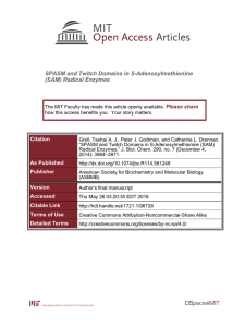 SPASM and Twitch Domains in S-Adenosylmethionine (SAM) Radical Enzymes Please share