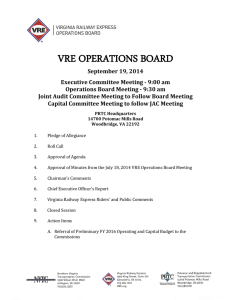 VRE OPERATIONS BOARD