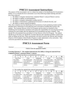 PMCLS Assessment Instructions