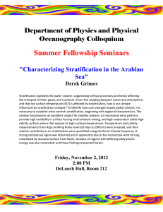 Summer Fellowship Seminars  Department of Physics and Physical Oceanography Colloquium