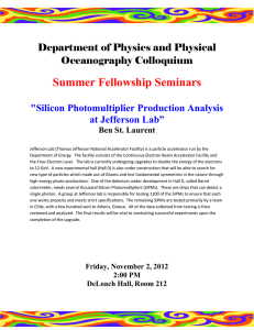 Summer Fellowship Seminars  Department of Physics and Physical Oceanography Colloquium