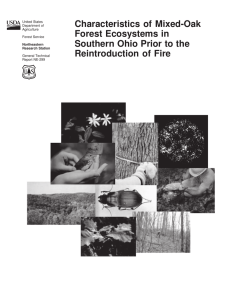 Characteristics of Mixed-Oak Forest Ecosystems in Southern Ohio Prior to the