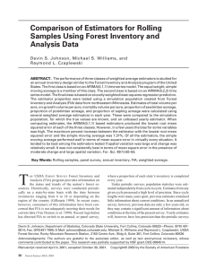 Comparison of Estimators for Rolling Samples Using Forest Inventory and Analysis Data