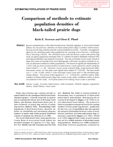 population Comparison dogs prairie