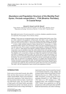 Abundance and Population Structure of the Blacklip Pearl
