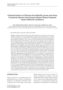 Characterisation of Chitosan from Blowfly Larvae and Some