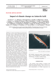 Impact of climate change on Antarctic krill O A PEN