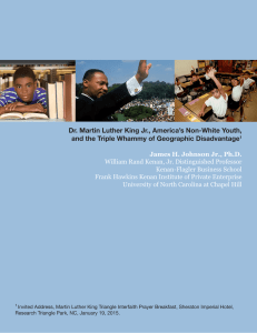Dr. Martin Luther King Jr., America’s Non-White Youth,