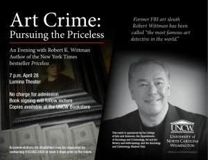 Art Crime:  Pursuing the Priceless