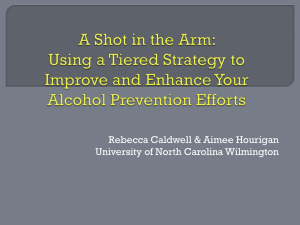 A Shot in the Arm: Using a Tiered Strategy to Improve and Enhance Your Alcohol Prevention Efforts.