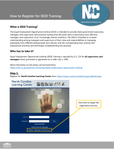 How to Register for EEOI Training  What is EEOI Training?