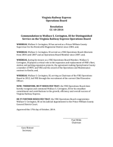 Virginia Railway Express Operations Board Resolution CC-10-2014