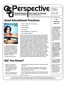 Good Educational Practices Student cooperation and exchange  Active learning