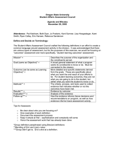 Oregon State University Student Affairs Assessment Council  Agenda and Minutes