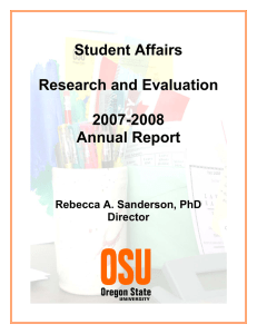 Student Affairs  Research and Evaluation 2007-2008
